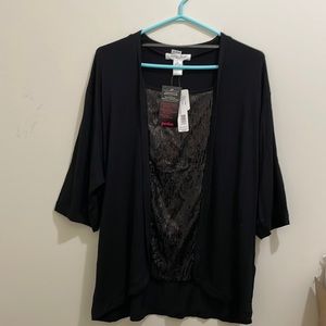 August Silk black sequence top (sz pxl)